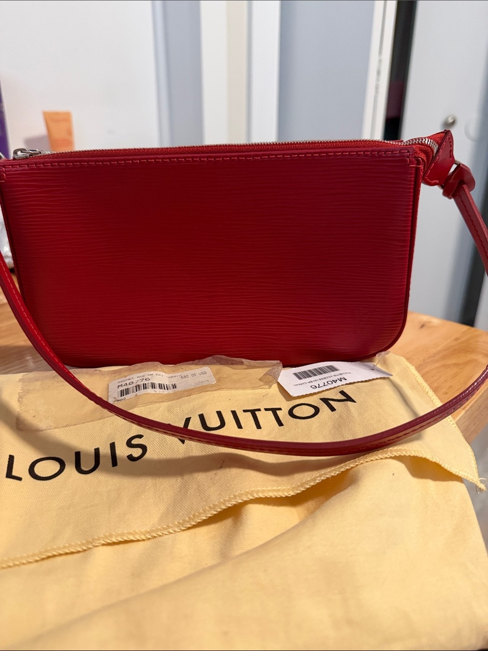 Louis Vuitton Red Epi Leather Pochette